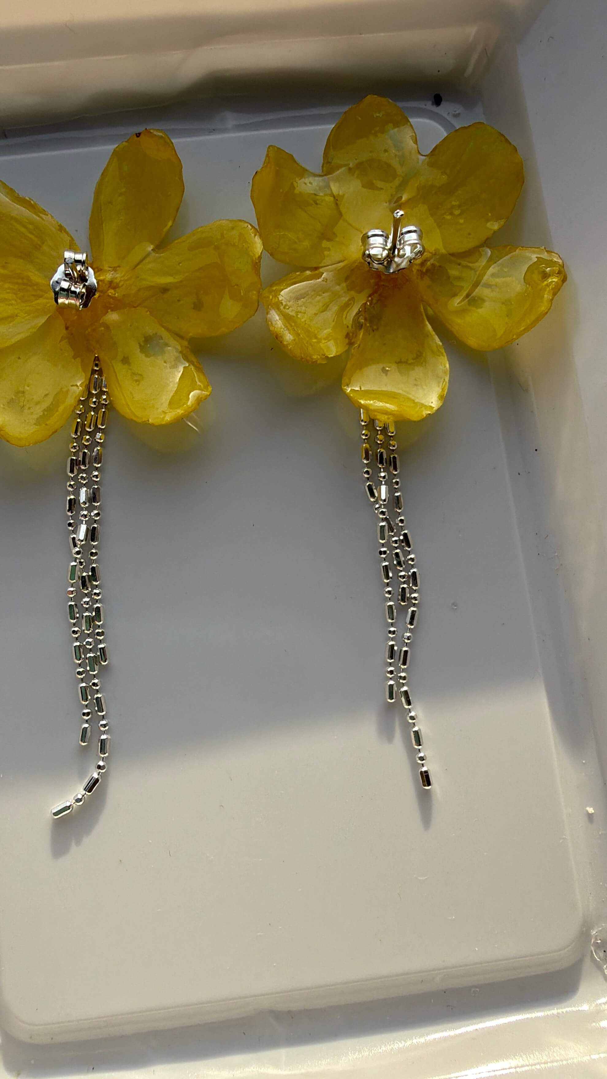 Aros Encanto con flores amarillas 1